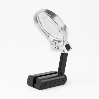 Лупа складная, линза 63 мм, подсветка