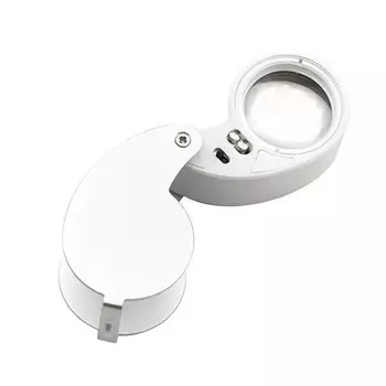 Лупа складная с подсветкой Veber 21011, 40x, диаметр 25 мм, в футляре