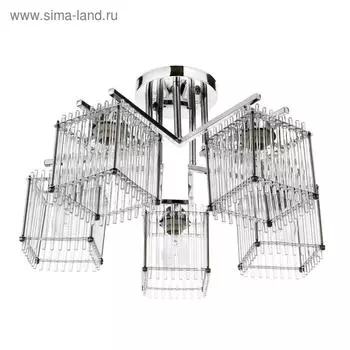 Люстра ЭкономСвет 05024/5 5хE27, 40Вт хром 50х50х30 см