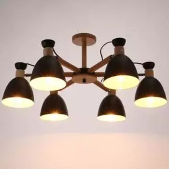 Люстра 1062/6BK E27 60Вт черный 85х85х50 см