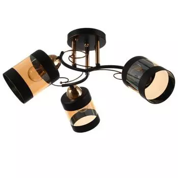 Люстра 1083/3BK+GD 40Вт Е27 черный-золото 48х48х24 см BayerLux