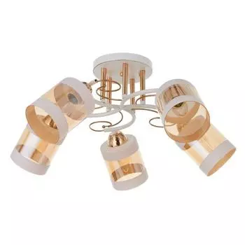 Люстра 1083/5WT+GD 40 Вт Е27 белый-золото 545424 см BayerLux