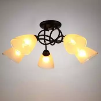 Люстра 1086/5BK 40 Вт Е27 черный 646422 см BayerLux