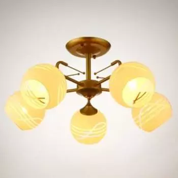 Люстра 1107/5GD E27 40Вт золото 54х54х24 см