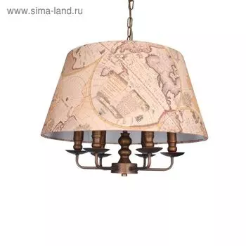 Люстра 1122-6P Mappa 6xE14, 40W коричневый 50x50x43 см