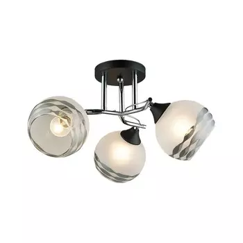 Люстра 12139/3BK+CR WT, E27, 3x60Вт, цвет хром, чёрный