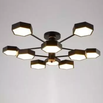 Люстра 1318/10BK LED 240 Вт 3000-6000К черный 879025 см BayerLux