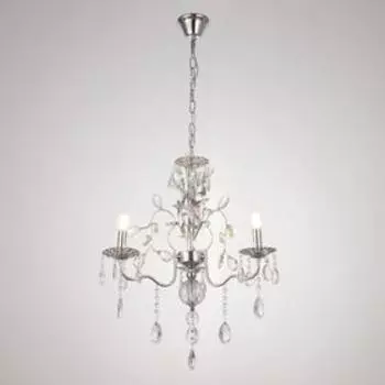 Люстра 1320/3SL E14 40Вт серебро 48х48х54 см