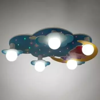 Люстра 1373/5 E27 40 Вт+ 25хLED подсветка 704010 см BayerLux