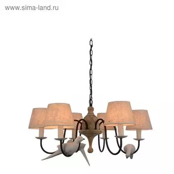 Люстра 1594-6P Birds 6xE14, 40W чёрный 75x75x40 см