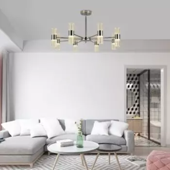 Люстра, 160Вт, LED, 72x72x38 см, цвет хром