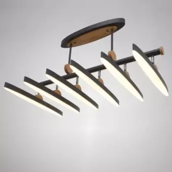 Люстра 1691/6 LED 168Вт 3000-6000К диммер серый 85х50х40 см BayerLux