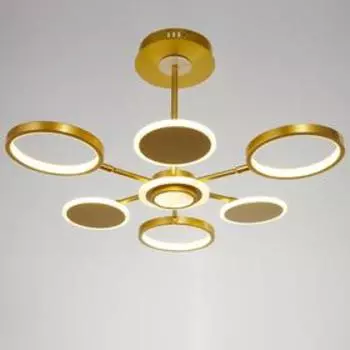 Люстра 1857/7GD LED 84Вт 3000-6000К золото 66х68х40 см