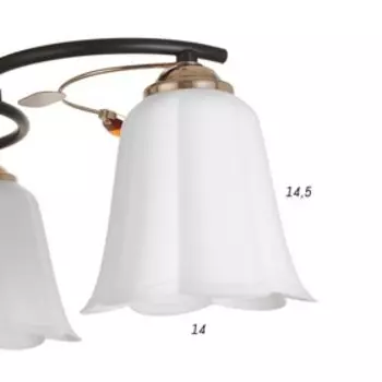 Люстра 2010/3 E27 15Вт черный+золото 45х45х25 см