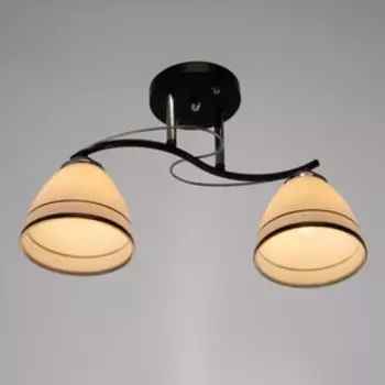 Люстра 2026/2 E27 60Вт черный+хром 40х16х25 см