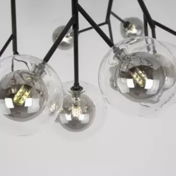 Люстра, 20Вт, LED, 75x75x41 см, цвет чёрный