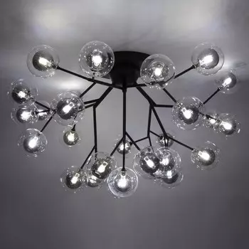 Люстра, 20Вт, LED, 75x75x41 см, цвет чёрный