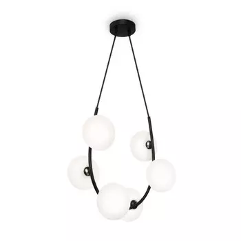 Люстра 25Вт, 6хG9, 44x22 см, чёрный