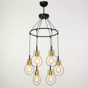 Люстра 2719/6 E27 40 Вт черно-золотой 545440 см BayerLux