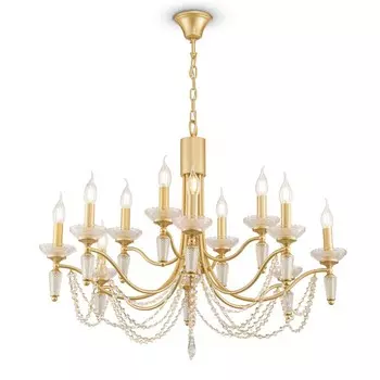 Люстра 40Вт, 12хE14, 61,5x83 см, золото