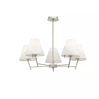 Люстра 40Вт, 5хE14, 29,5x72 см, серебро