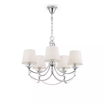 Люстра 40Вт, 5хE14, 43x66 см, хром