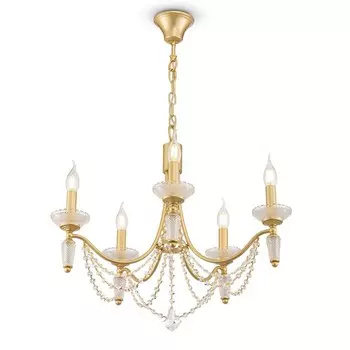 Люстра 40Вт, 5хE14, 48x62 см, золото