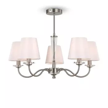 Люстра 40Вт, 5хE14, 49x71 см, никель