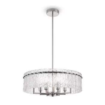 Люстра 40Вт, 6хE14, 22x50 см, никель