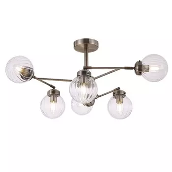 Люстра 40Вт, 6хE14, 32x74 см, латунь