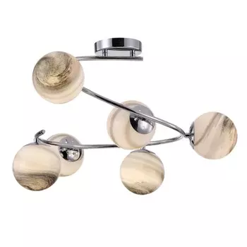 Люстра 40Вт, 6хE14, 34x62 см, хром