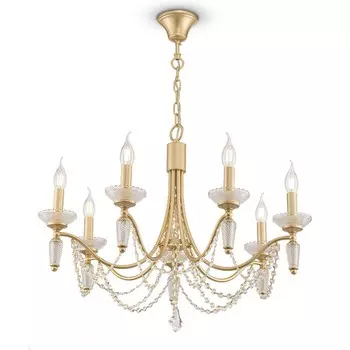 Люстра 40Вт, 7хE14, 48x70 см, золото