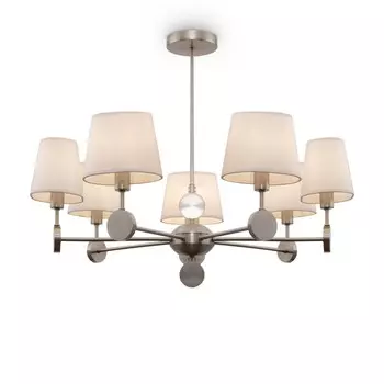 Люстра 40Вт, 7хE14, 58x75 см, никель