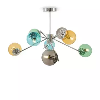 Люстра 40Вт, 8хE14, 27x76 см, хром