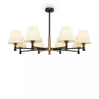 Люстра 40Вт, 8хE14, 38x90 см, чёрный