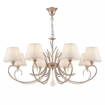 Люстра 40Вт, 8хE14, 44x89 см, матовое золото