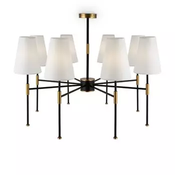 Люстра 40Вт, 8хE14, 47,5x83 см, чёрный