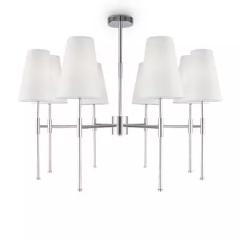 Люстра 40Вт, 8хE14, 47,5x83 см, хром