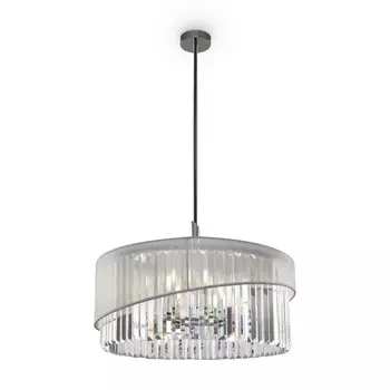 Люстра 40Вт, 8хE14, 92x56 см, хром