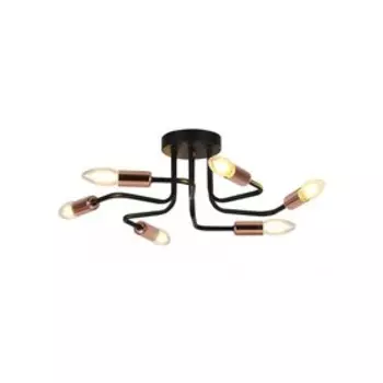 Люстра, 40Вт, E14, 60x60x32 см, цвет чёрный, золотой