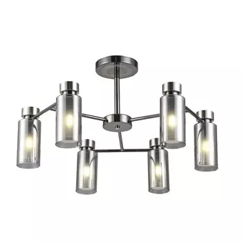 Люстра, 40Вт, E14, 69x69x38 см, цвет хром