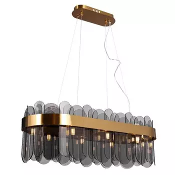 Люстра, 40Вт, G9, 35x35x128 см, цвет золото