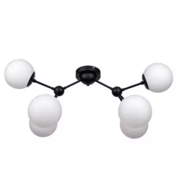 Люстра 49801/6 6х60W E27 черный/белый 82х40х36 см