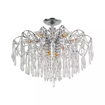 Люстра ЭкономСвет 59172/8CR WT, E14 8x40Вт, цвет хром