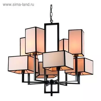 Люстра 5933/01 LM-8 Porta 8x40W E14, чёрный 70x70x68 см