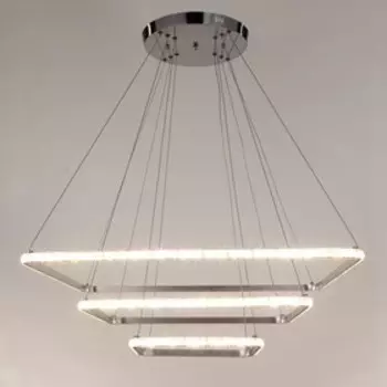 Люстра BayerLux 59913/3 LED 114Вт 4000К серебро 71х71х2-82 см
