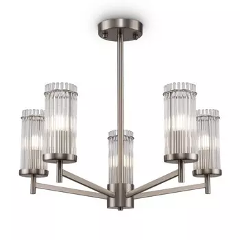 Люстра 60Вт, 5хE14, 50x58 см, никель