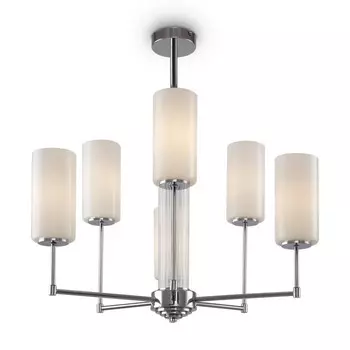 Люстра 60Вт, 6хE14, 61,3x60 см, хром