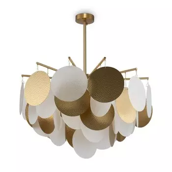 Люстра 60Вт, 6хE14, 71x65 см, латунь