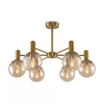 Люстра 60Вт, 6хE27, 35x65 см, латунь